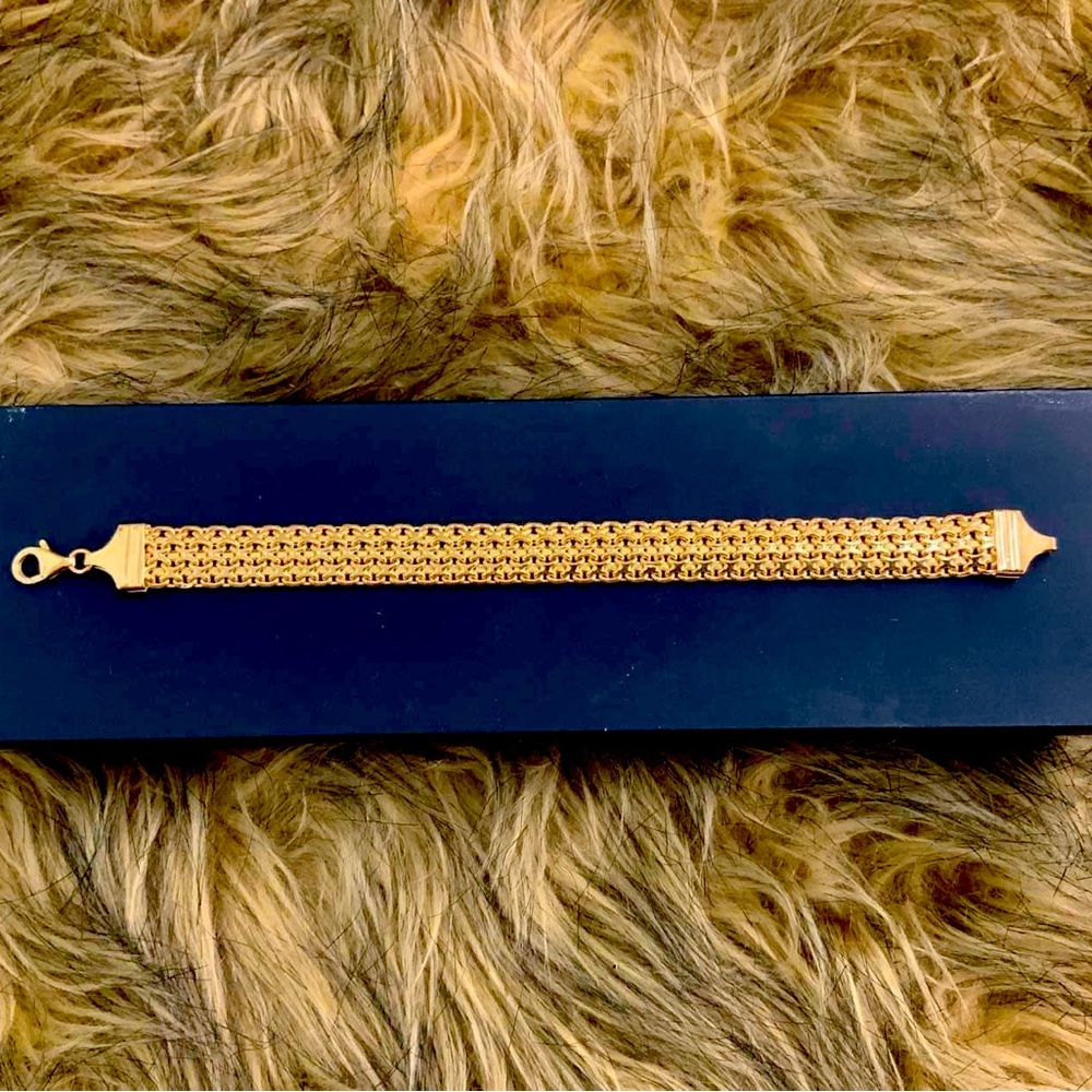 18k Solid Gold Woven Bracelet